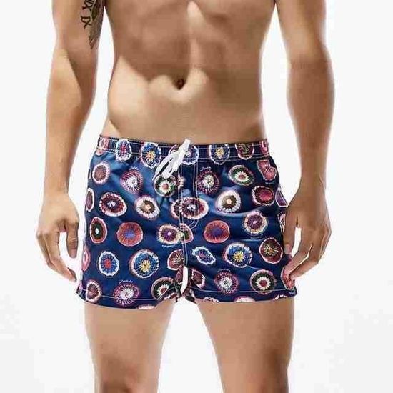 Мужские пляжные шорты синие SEOBEAN 30236