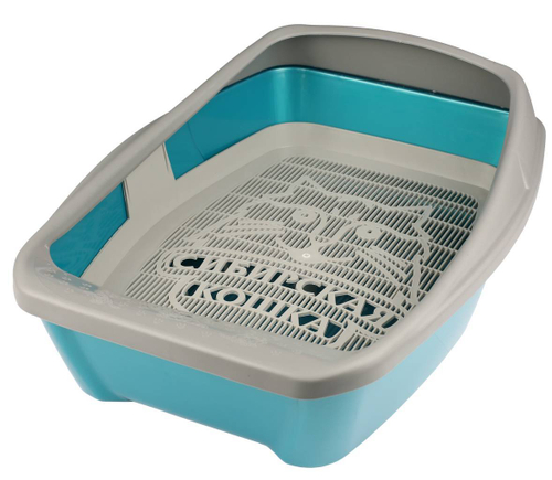 Сибирская кошка туалет для кошек глубокий с сеткой и бортиком евро