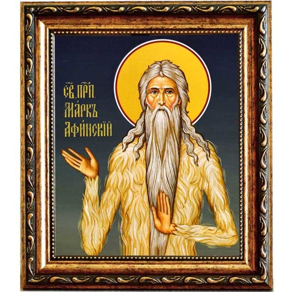 Марк Афинский, Фракийский Преподобный. Икона на холсте.