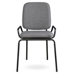 Стул ror, double frame, рогожка, черный /серый