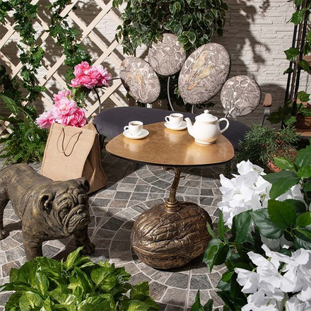 Столик декоративный Царский орех Золото