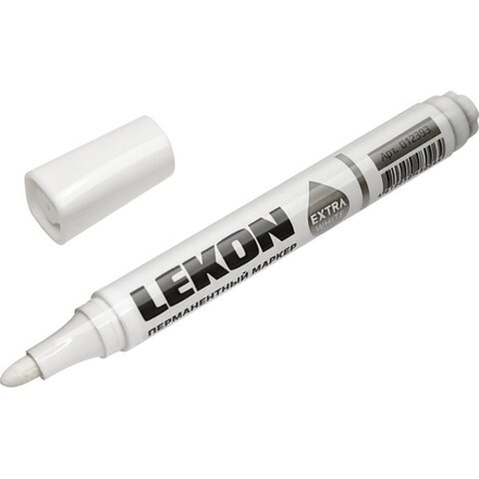 Маркер LEKON EXTRA WHITE перманентный белый 3мм