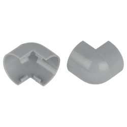 Внешний угол ЭРА OC-KK-20-12-F для полукруглого кабель-канала серый 20х12мм 2шт/комплект