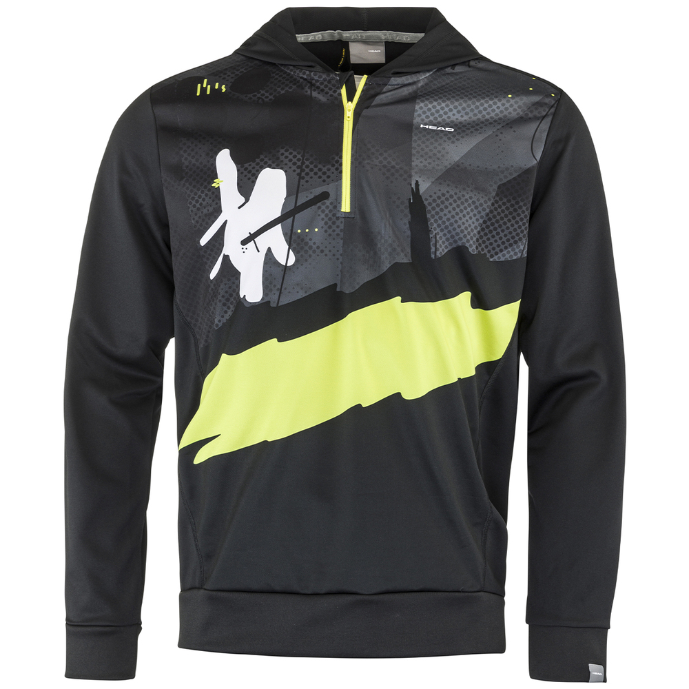 HEAD горнолыжная толстовка 821781 RACE Hoodie PRINT M BKYR(black/yellow race)