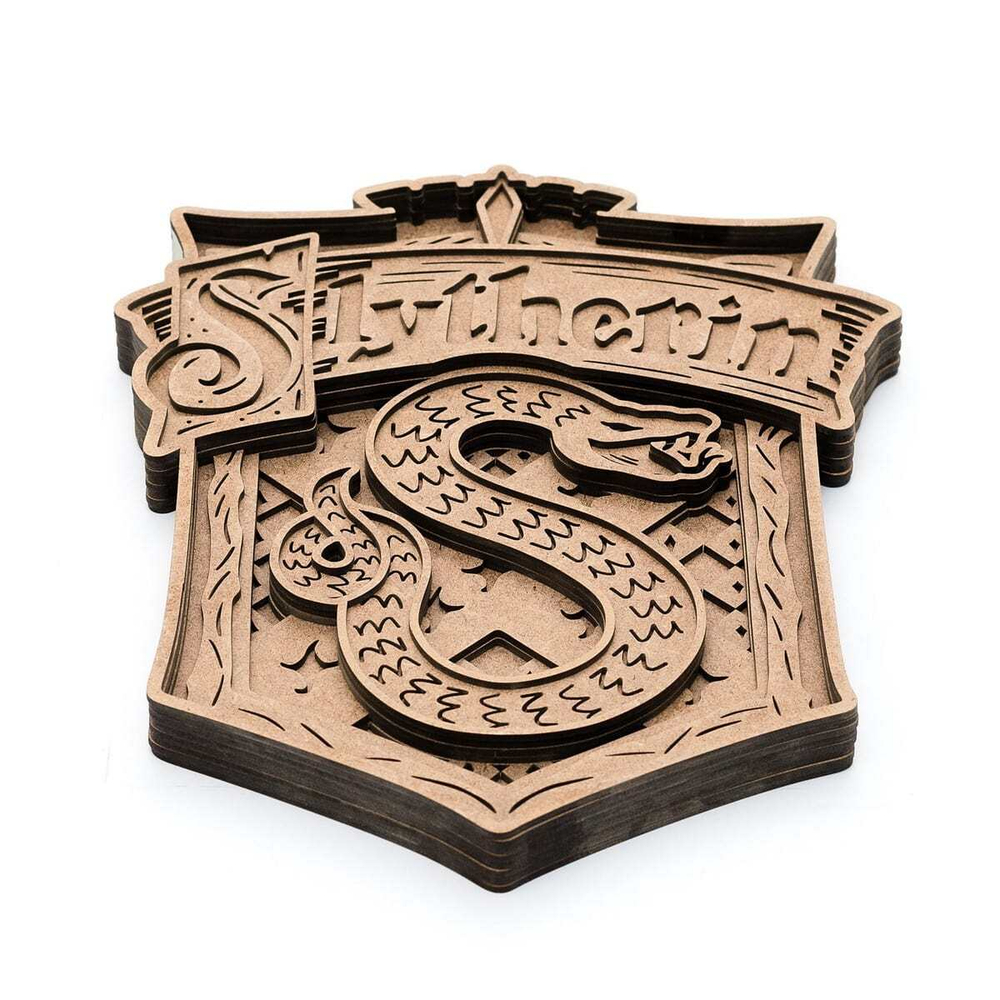 Слизерин от SamCraft - сборные объемные 3D картины из дерева своими руками, покрась, собери и склей