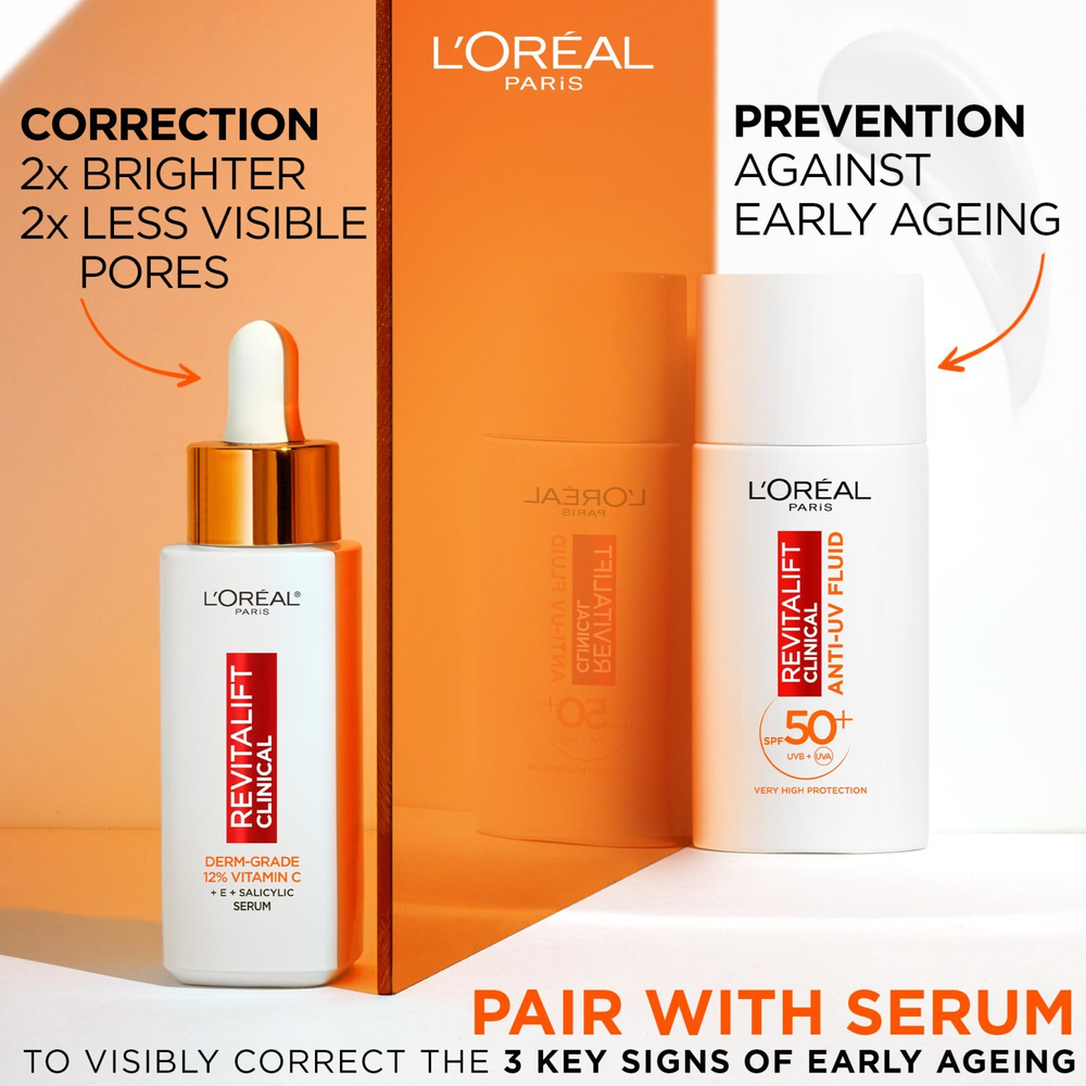 L’Oreal Paris Revitalift Clinical - флюид для лица с витамином С /  SPF 50+ 50  ml  / GTIN 3600524103330
