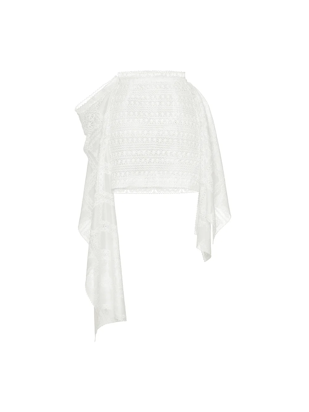 Юбка кроше, Белый