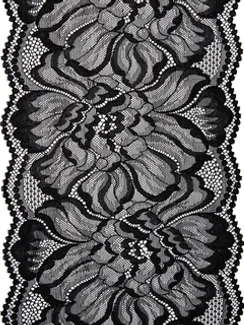 03-278 Кружево эластичное 18 см, черный
