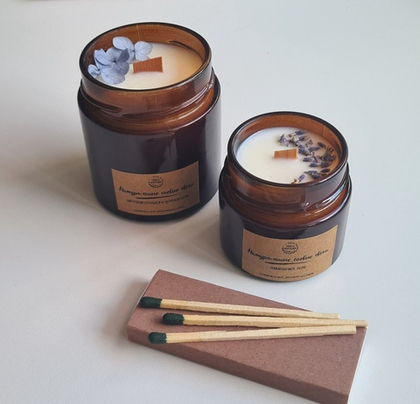 Соевая свеча с декором