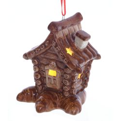 GAEM Украшение новогоднее "Избушка" с подсветкой , L7 W5 H8 см, (2хLR44), 3в.