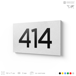 Номер на дверь 414, табличка на дверь для офиса, квартиры, кабинета, аудитории, склада, белая 120х70 мм, Айдентика Технолоджи