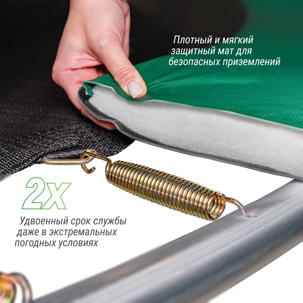 Батут UNIX Line Supreme Basic 14 ft (427 см) синий