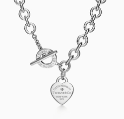 Колье из серебра с бриллиантом, Tiffany💝 с сердцем, return to T&CO✨exclusive✨