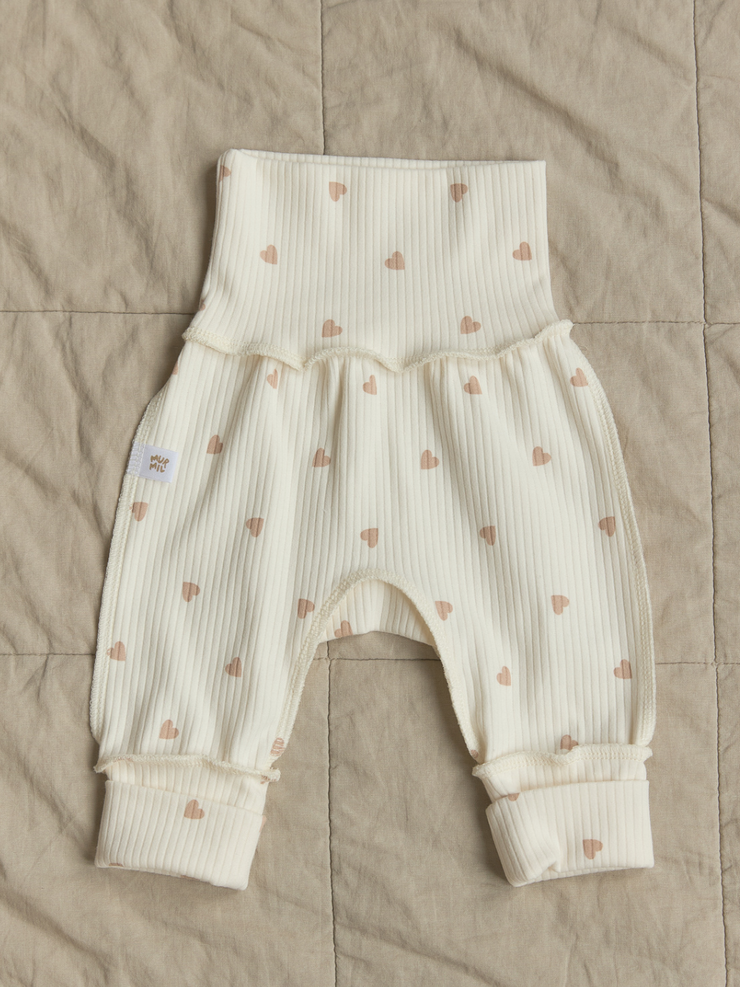 Ползунки лапша Бежевые сердечки