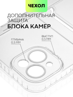Чехол BROSCORP для Apple iPhone 14 Plus (арт. IP14PLUS-TPU-01-POCKET )