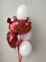 Фонтан шаров "Морской краб с сердцем"