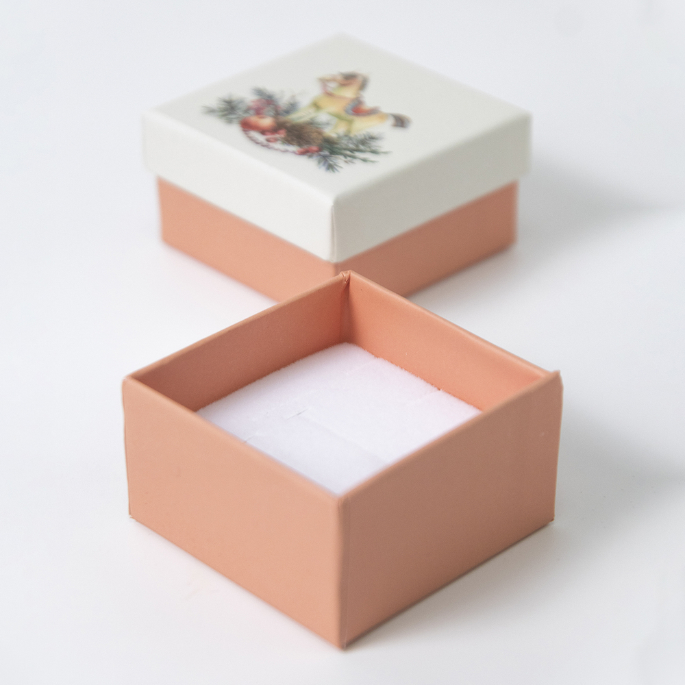 Подарочная коробочка «Новогодняя. Лошадка №2» для ювелирных украшений