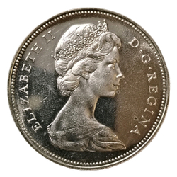Монета Канады 1 доллар (dollar) 1966 год "Елизавета II"