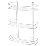 Полка настенная трехъярусная Lecco 47*35*13 см хром