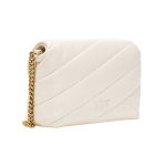 Сумка Pinko Puff Diagonal Quilted Metal Chain Classic Sheepskin Bird Bag Swallow Bag Shoulder Bag Messenger Bag White, 1P22H4-Y7SR-Z14Q