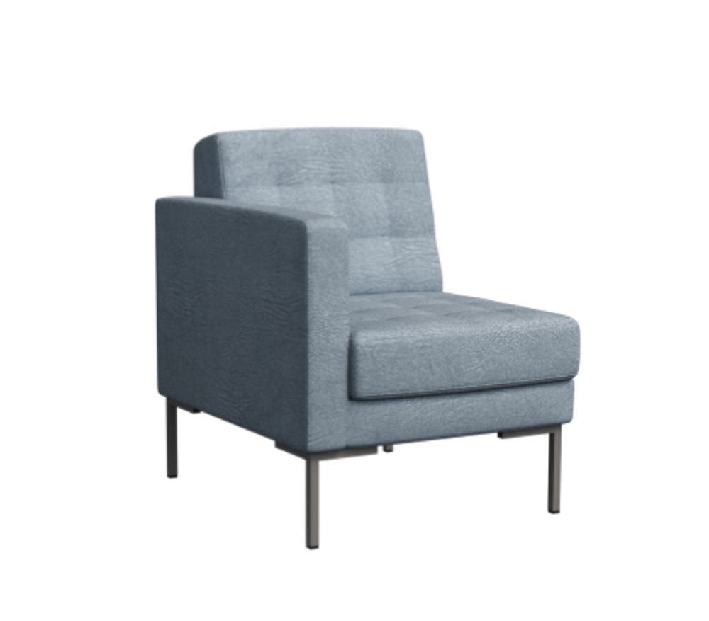 Секция с подлокотником одноместная ФОРЕСТ