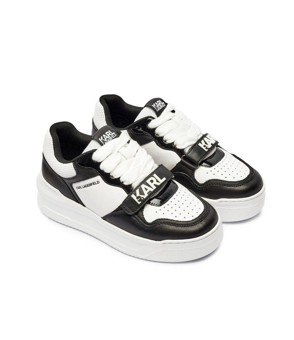 Кожаные кроссовки krew max Karl Lagerfeld - черный(KL63321)