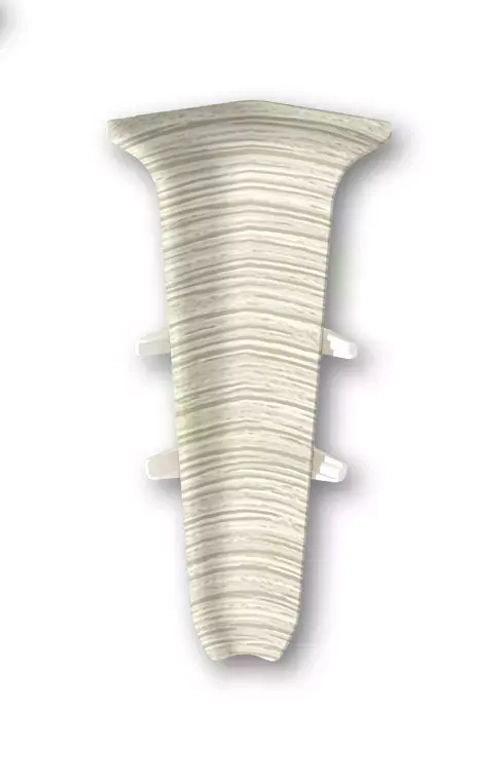 Угол внутренний для плинтуса 70мм "Деконика", 418 Дуб жемчужный