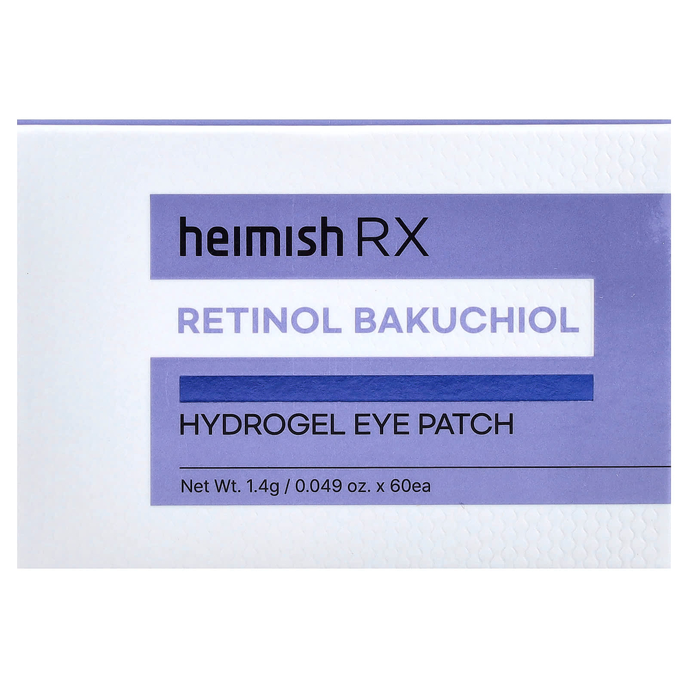 Heimish, RX, гидрогелевые патчи для глаз с ретинолом бакучиолом, 60 шт. по 1,4 г (0,049 унции)