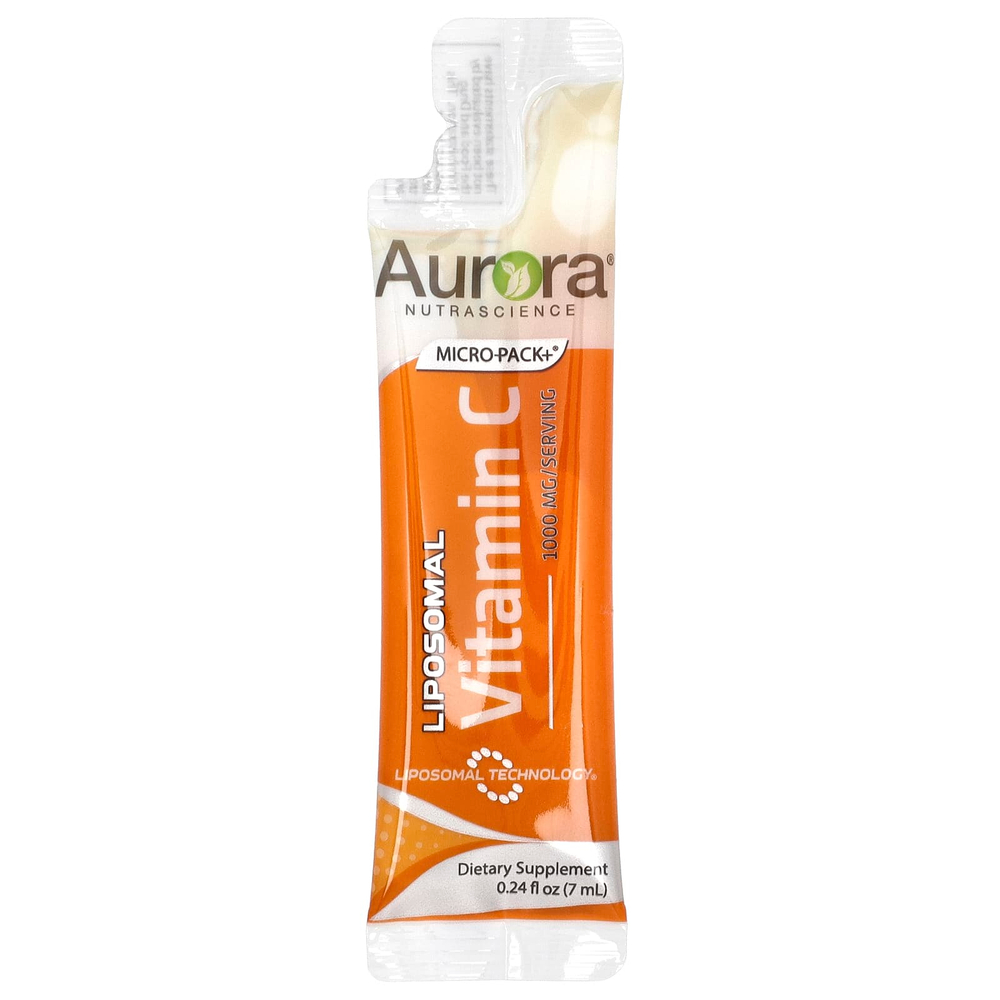 Aurora Nutrascience, Micro-Pack+®, липосомальный витамин C, 10 пакетиков по 7 мл (0,24 жидк. унции)