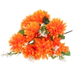 Искусственные цветы «Цветочная мелодия» Хризантемы 43см 10 цветков оранжевый неон