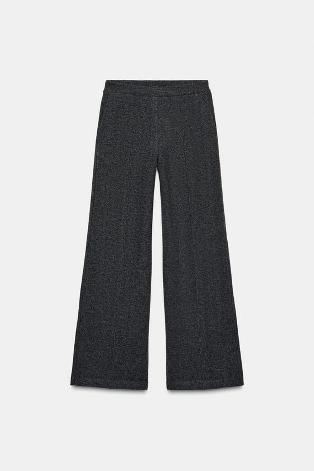 ZARA ШИРОКИЕ БРЮКИ ИЗ МЯГКОЙ ТКАНИ, СЕРЫЙ