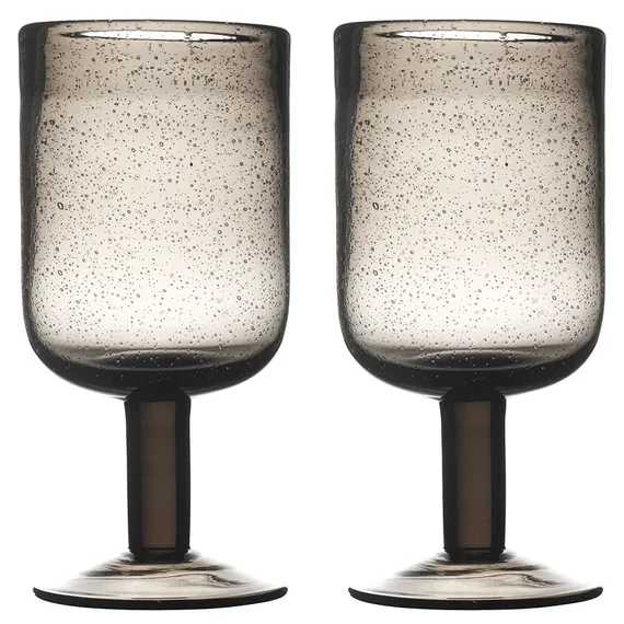Набор бокалов для вина flowi, 410 мл, серые, 2 шт.
