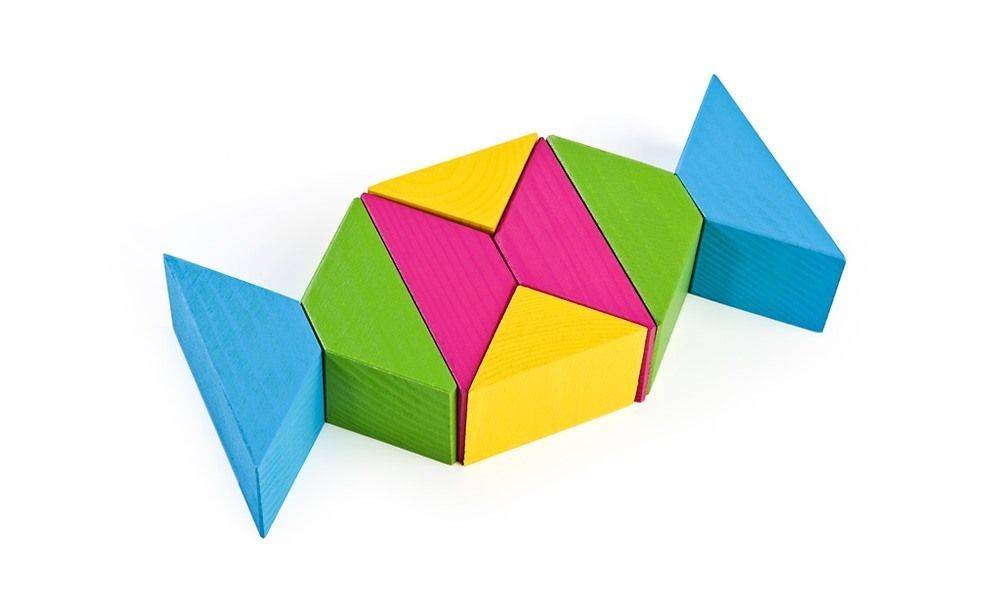 Мозаика Цветные треугольники 16 деталей