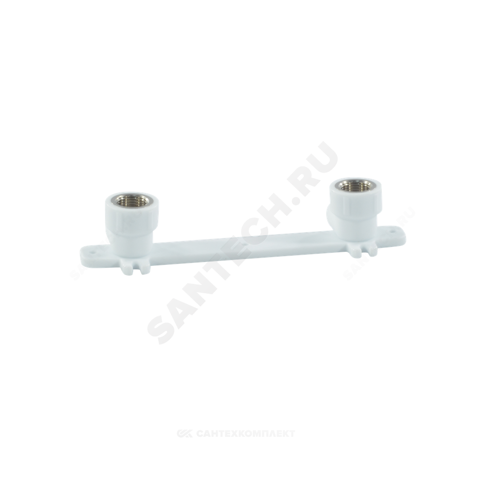 Планка монтажная PP-R белая Дн 25х1/2" ВР под смеситель с водорозетками VALFEX 10124025