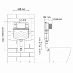 Бачок скрытого монтажа WasserKraft Aller 10 10TLT.031.ME.MG03 с кнопкой матовое золото