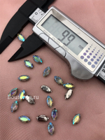 Стразы пришивные  в цапах лодочка кристалл хамелеон скидка