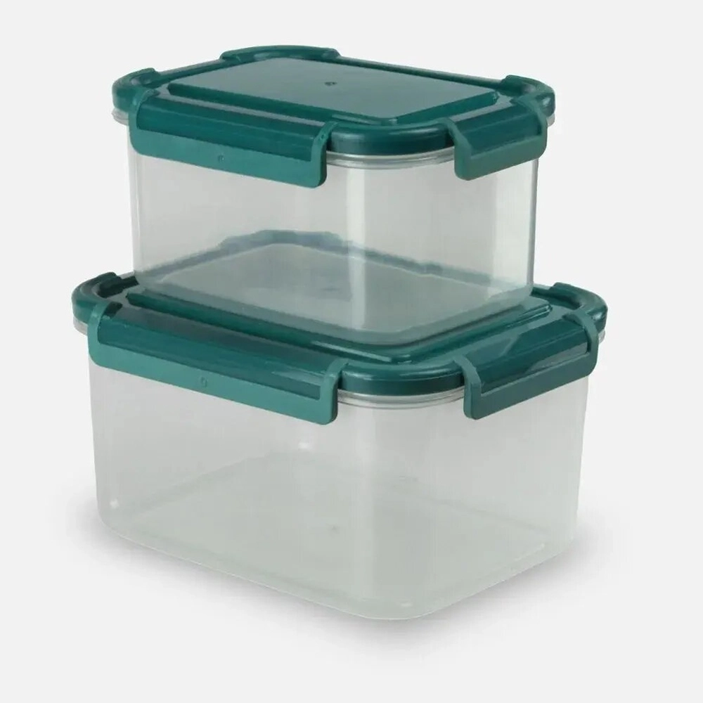 Набор контейнеров герметичных на защелках 2шт 0,8л,6л