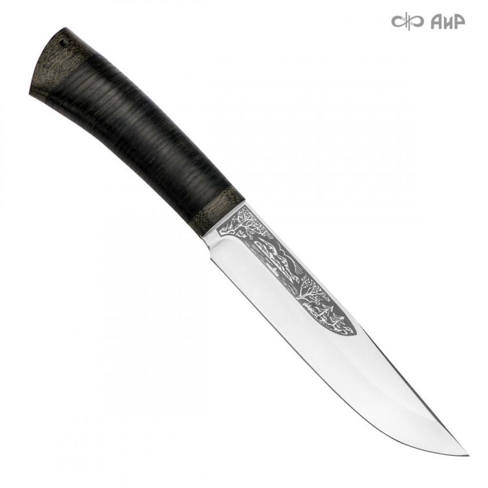 Нож АиР Шашлычный-средний (кожа, 95х18)