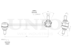 Стойка стабилизатора передняя правая UNIO SSP-50082