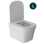 Унитаз подвесной безободковый WAVE PROMO сид. дюропласт, м/л, быстр, БЕЛЫЙ глянец (L)