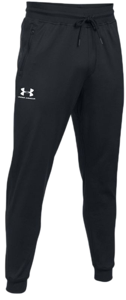 Теннисные брюки Under Armour Tricot Jogger M - black/white