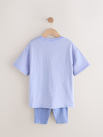 Футболка и шорты-велосипедки в комплекте для девочки Next E45-361, Голубой