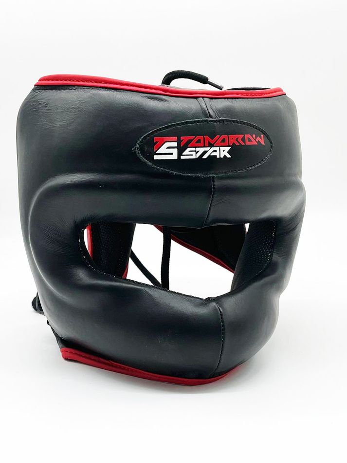 Шлем TS SPORT черно-красный с бамперной защитой  Warrior