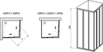 Душевая дверь Ravak Supernova ASRV3-80 198 15V401R2Z1 профиль Белый стекло Transparent