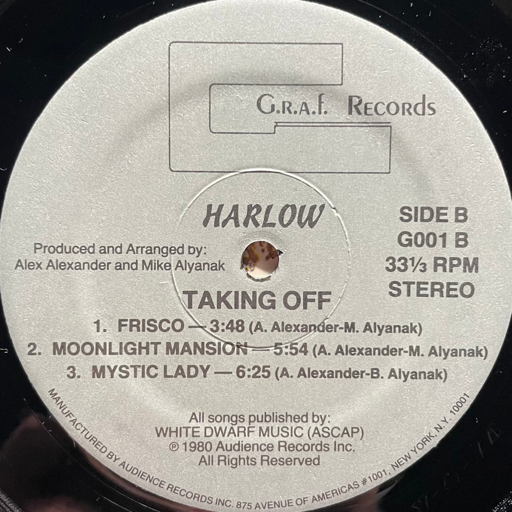 Harlow ‎– Taking Off (США 1980г.)