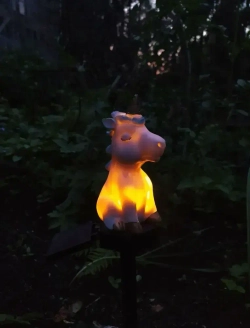 Садовый фонарь единорог, украшение сада, для улицы, на солнечной батареи