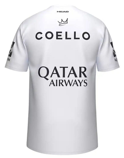 Мужская теннисная футболка Head Arturo Coello Sponsors - white