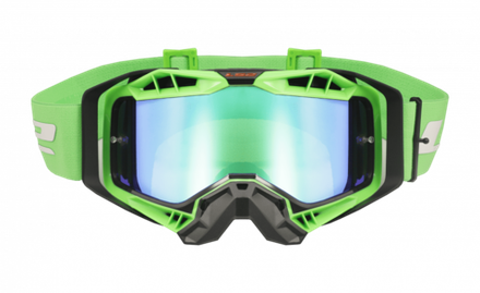 LS2 Очки кроссовые AURA Goggle с хамелеон линзой зеленые