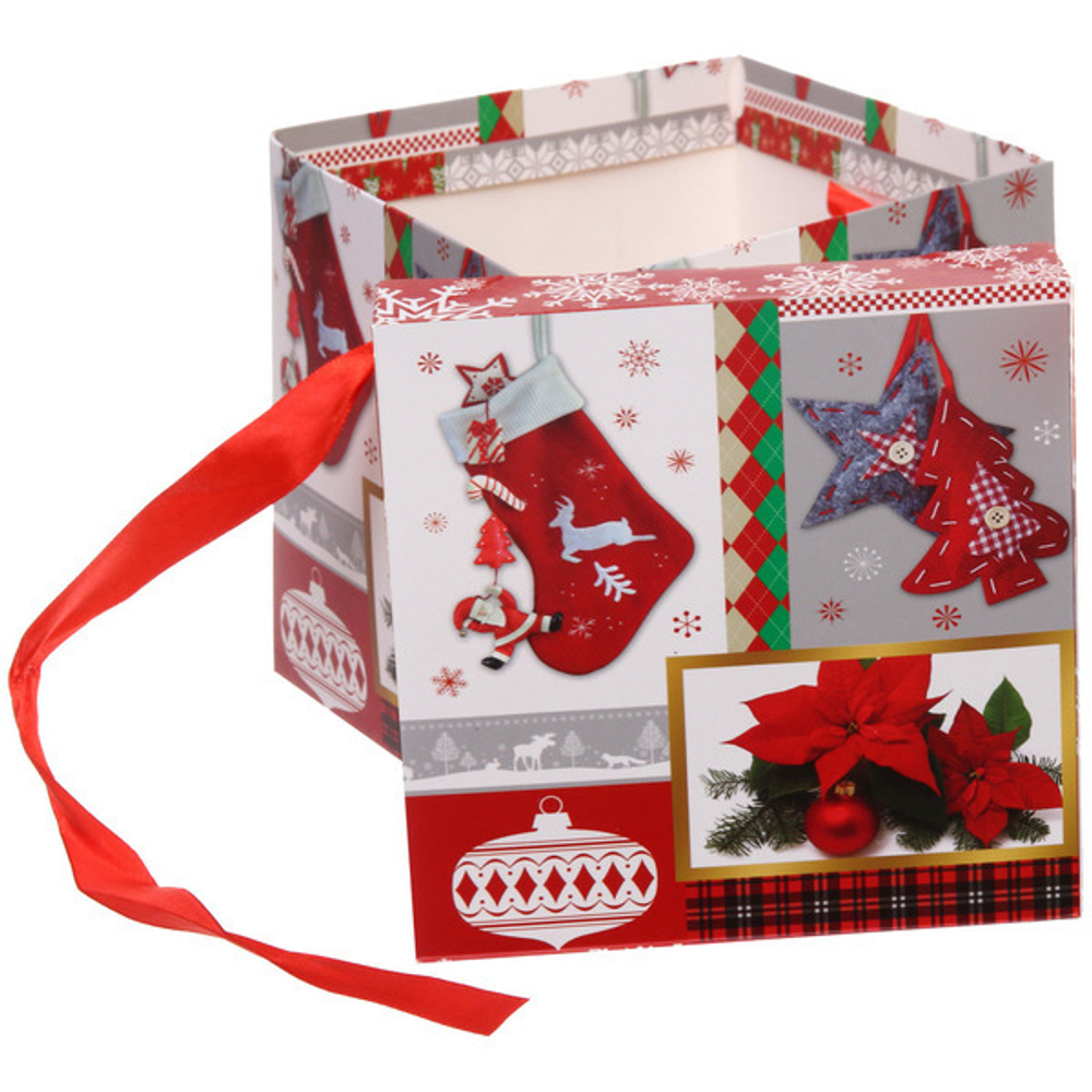 Коробка подарочная «Зимняя история» 10*10*10 см