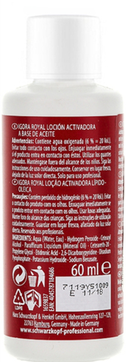 Schwarzkopf Igora Royal Oil 6% - Лосьон-окислитель на масляной основе 60 мл